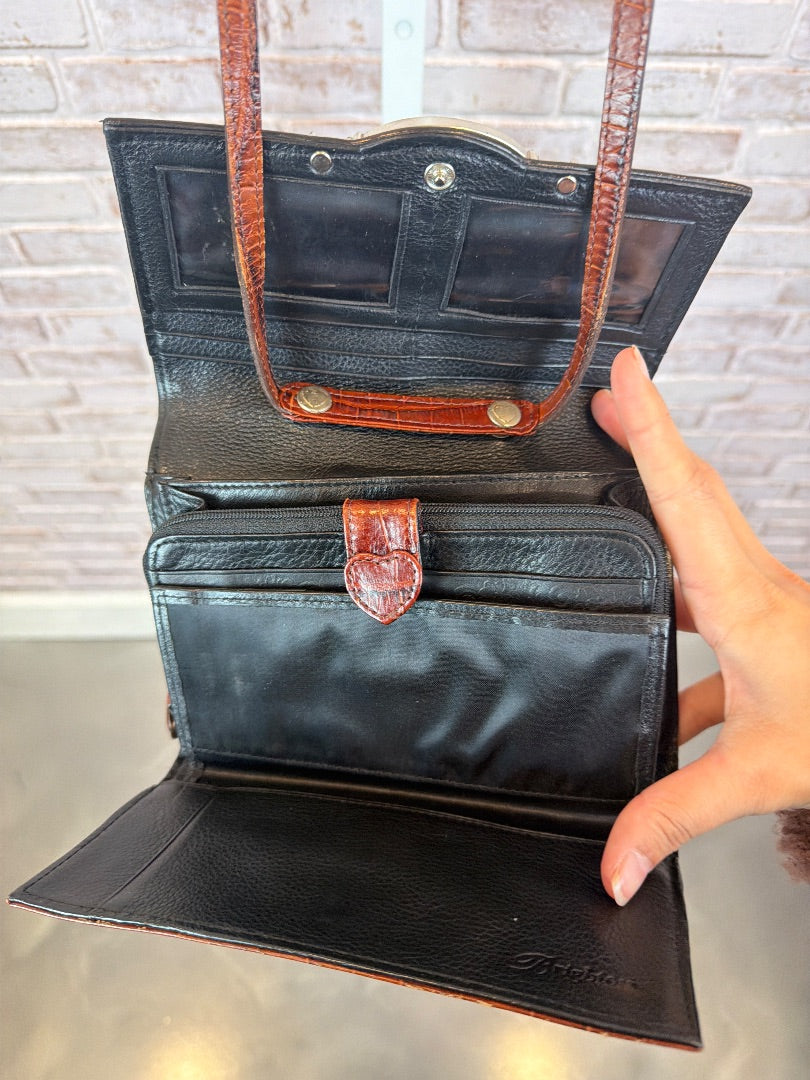 Brighton Crossbody, black/brown, One Size, Used - Good