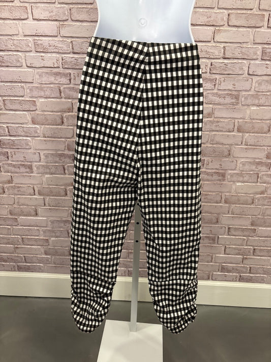 Carre noir Capris, Black/white gingham, Large, Used - Good
