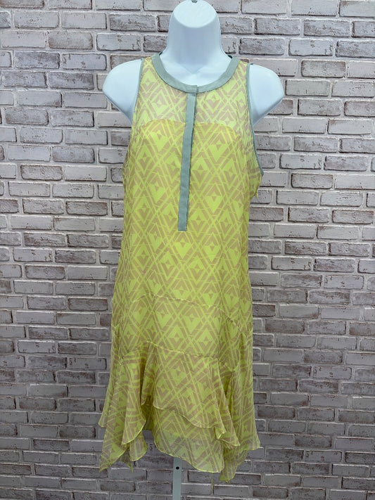 Rebecca Taylor Dress, Yellow/grey, 6, Used - Good