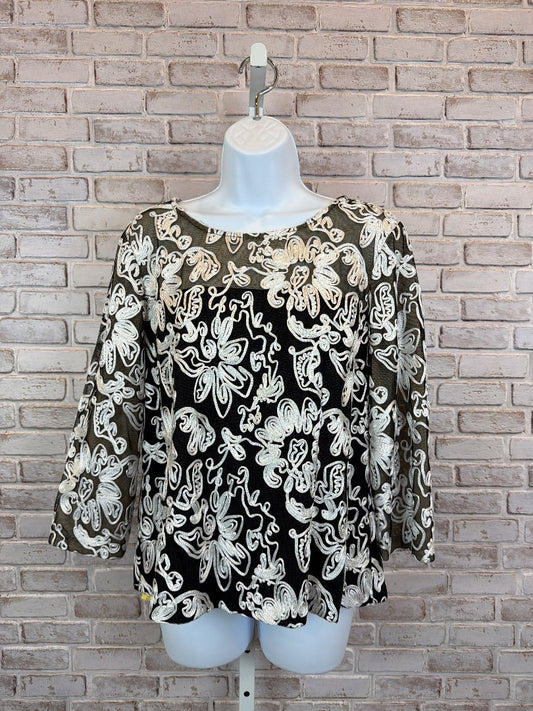 Alex Evenings Shirt, Black/white, Large, Used - Excellent