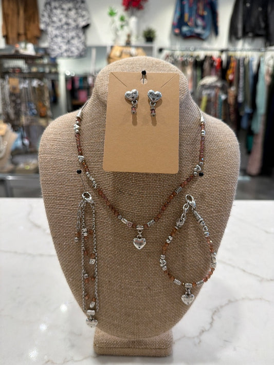 Brighton Matching Jewelry Set, Silver/orange, One Size, Used - Excellent