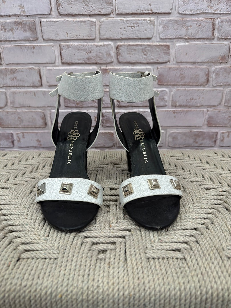 Rock & Republic Heels, White/black, 8, Used - Good