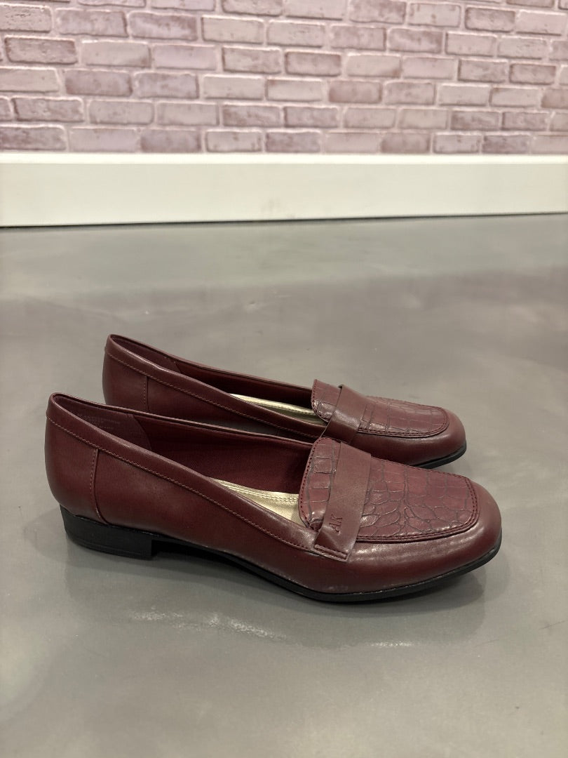 Anne Klein Loafers, Maroon, 9.5, Used - Good