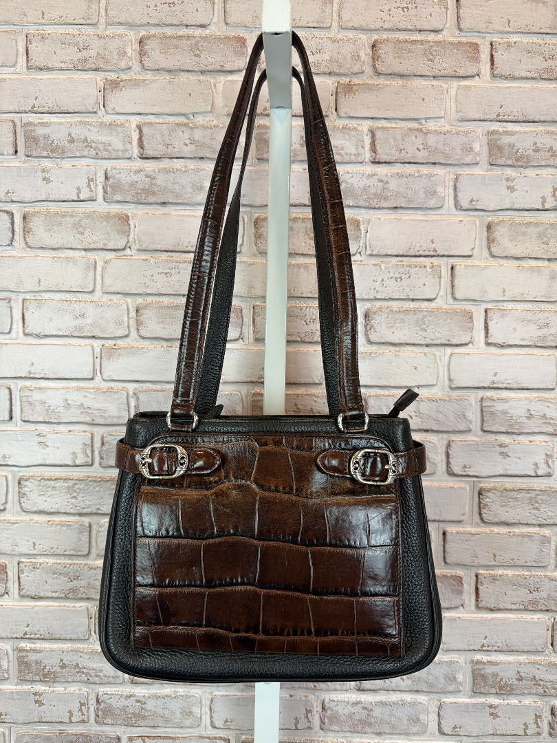 Brighton Handbag, black/brown, One Size, Used - Fair