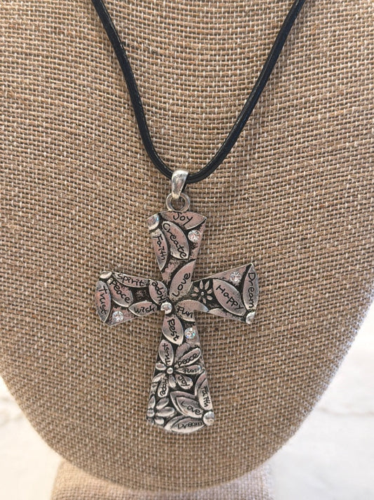 Various Necklace, Black/silver, One Size, Used - Good