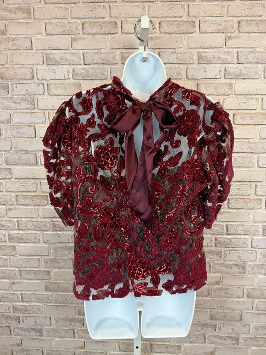 Anthropologie Shirt, Maroon, Medium, Used - Excellent