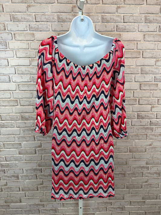 Trina Turk Dress, Pink/navy multi, 8, Used - Excellent