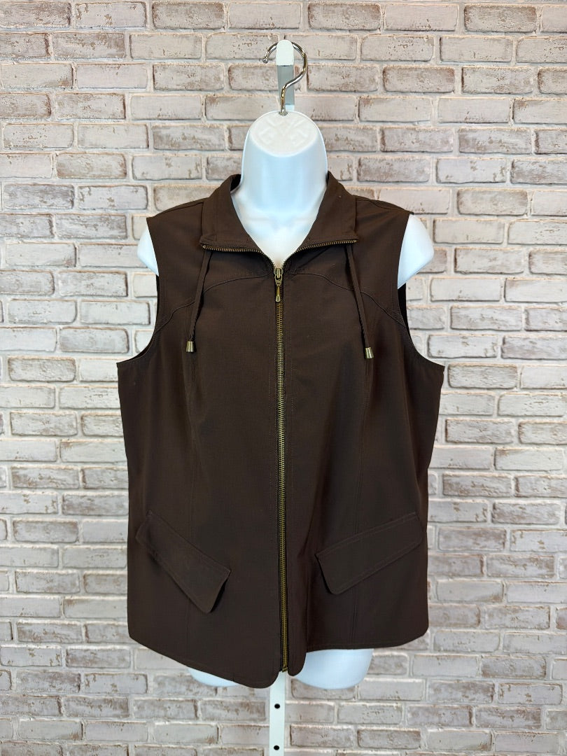 Chicos Vest, Brown, 1, Used - Good