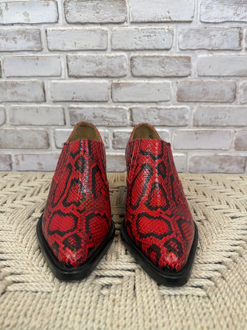 Chloe Rylee Python Booties, Red snakeskin, 36, Used - Excellent