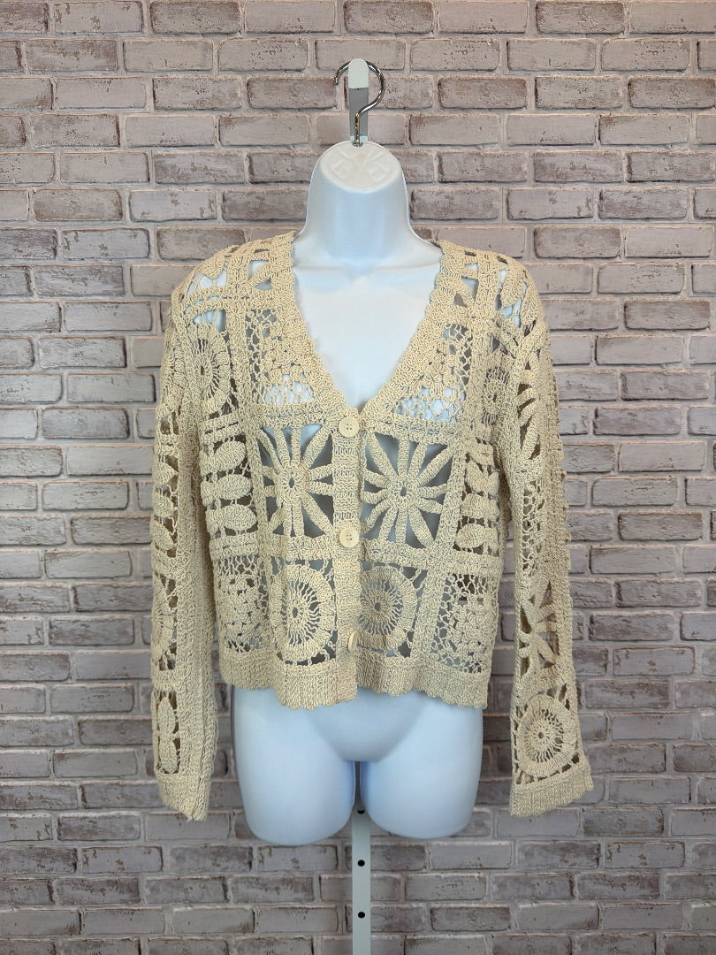 En Creme Cardigan, Cream, One Size, Used - Good