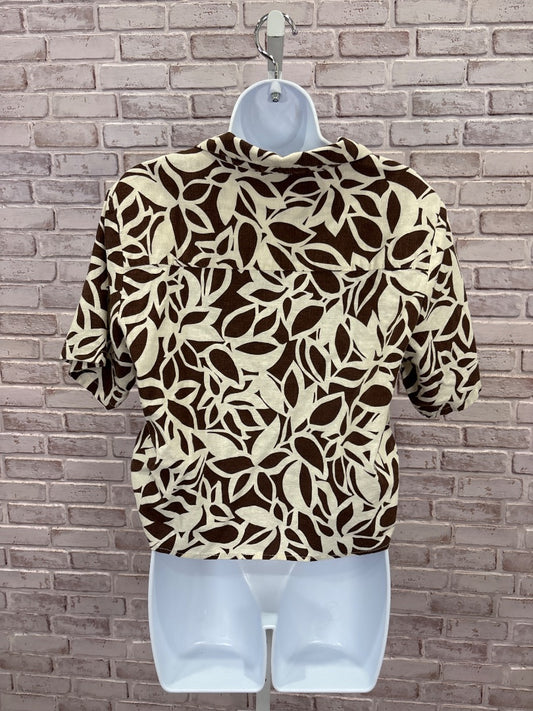 Sanctuary Shirt, Brown/white, XL, Used - Good
