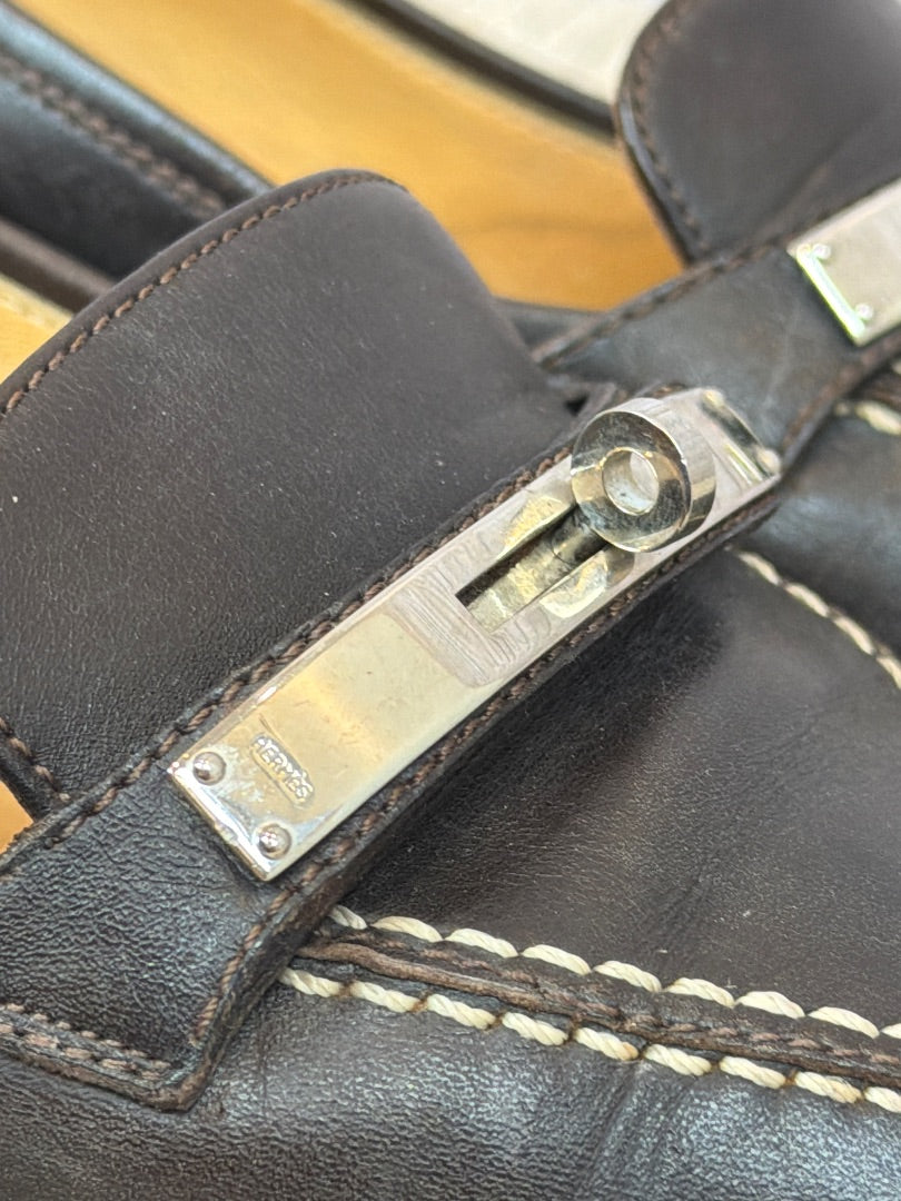 Hermes Kelly Pump Heels, Chocolate brown, 37.5, Used - Excellent