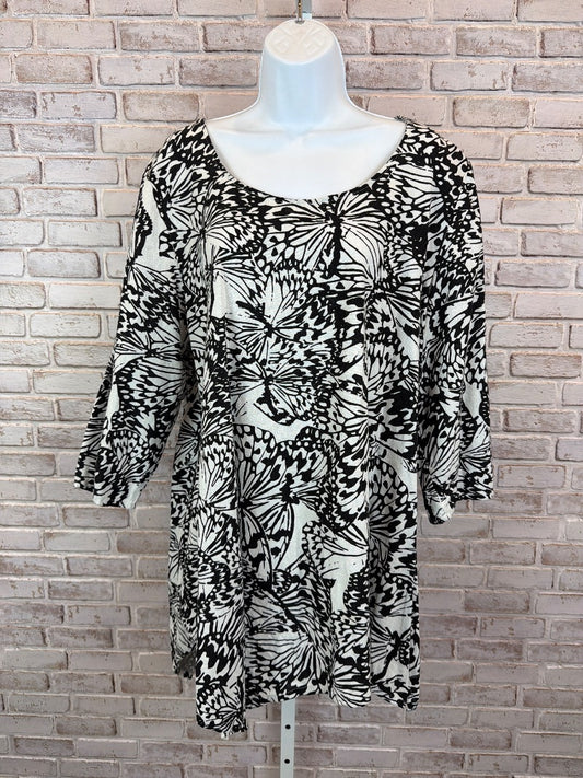 Jones New York Shirt, black/white, XL, Used - Good