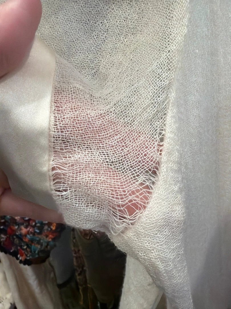 Rickie Freeman Teri Jon Dress – (See Damage) Vintage Rickie Freeman Teri Jon Dress, Cream, 10, Used - Good [Live 2.15]