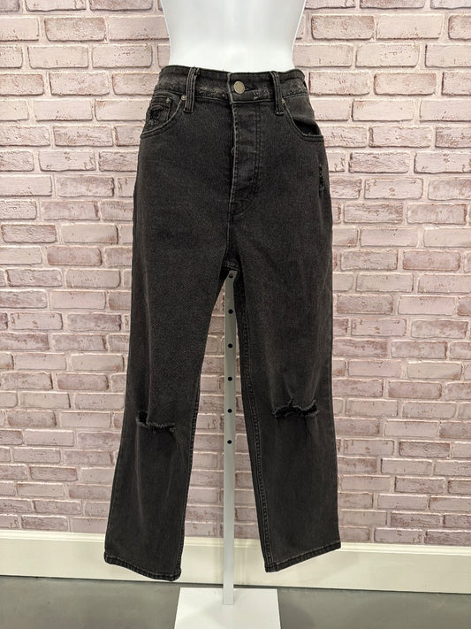 Velvet Heart Kalani High Rise Straight Leg Jeans, Black denim, 27, Used - Good