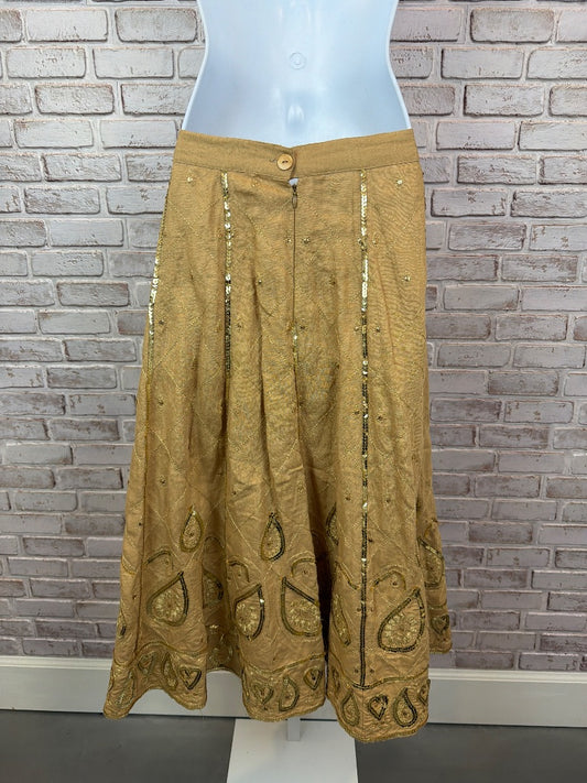 WDNY Skirt, beige/gold, 10, Used - Good
