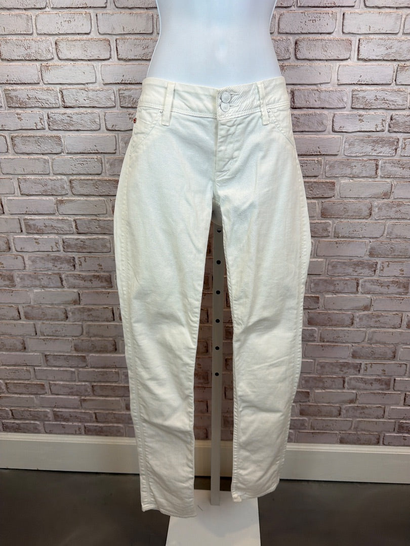 Hudson Collin Skinny Jeans, White, 28, Used - Good