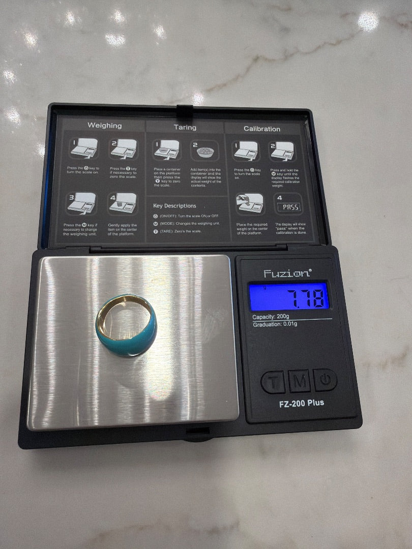 Various Ring, Turquoise/gold, 8, Used - Good