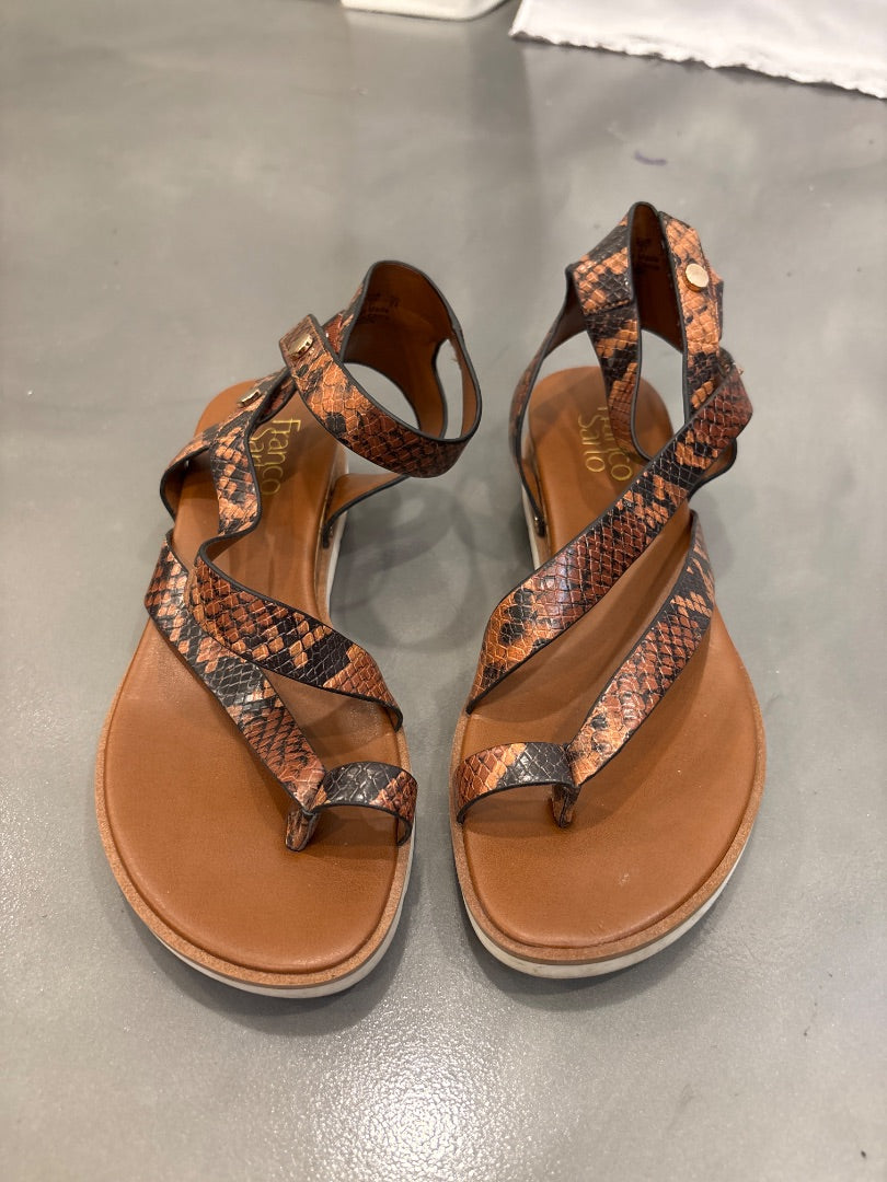 Franco sarto Sandals, Brown snakeskin, 7, Used - Good