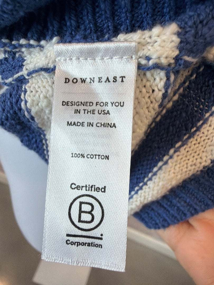 Down East Tee shirt, Blue/white stripes, Small, Used - Excellent