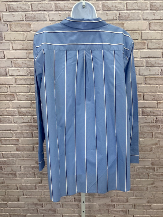 Talbots Shirt, Blue/white stripes, XL, New With Tags
