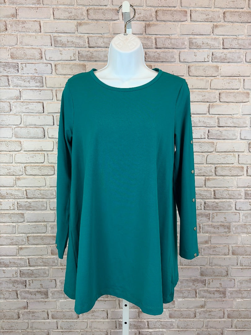 Chicos Shirt, Green, 0, Used - Good