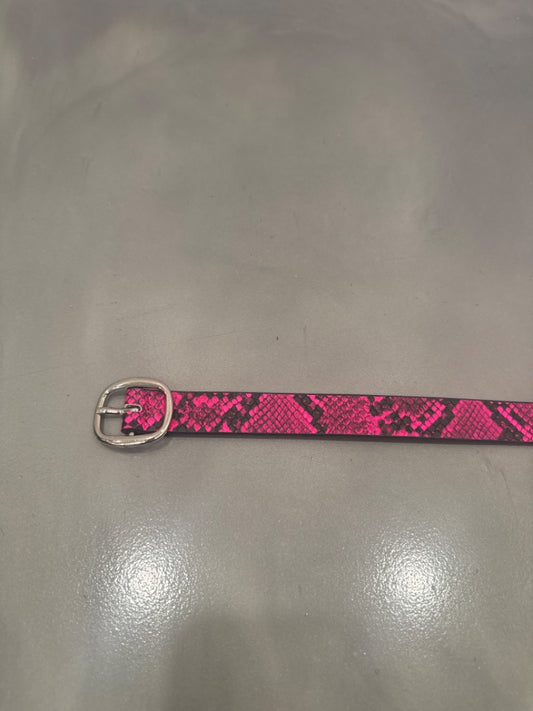 Various Belt, Pink snakeskin, Small, Used - Good