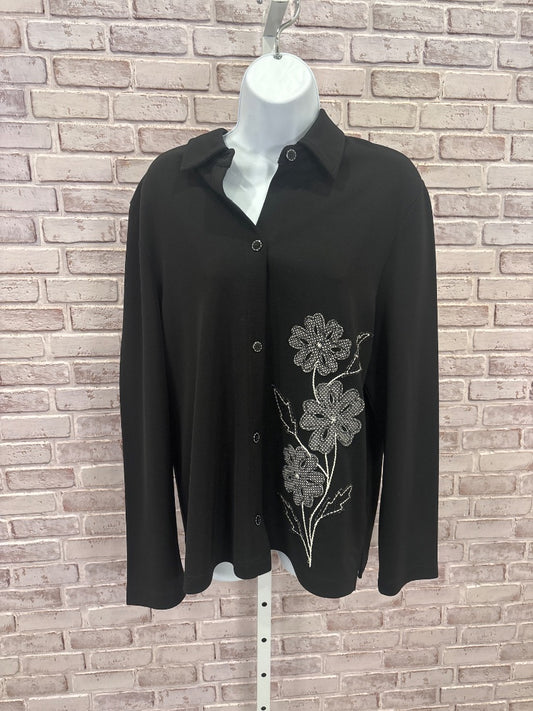 Josephine Chaus Sport Shirt, Black, Large, Used - Good