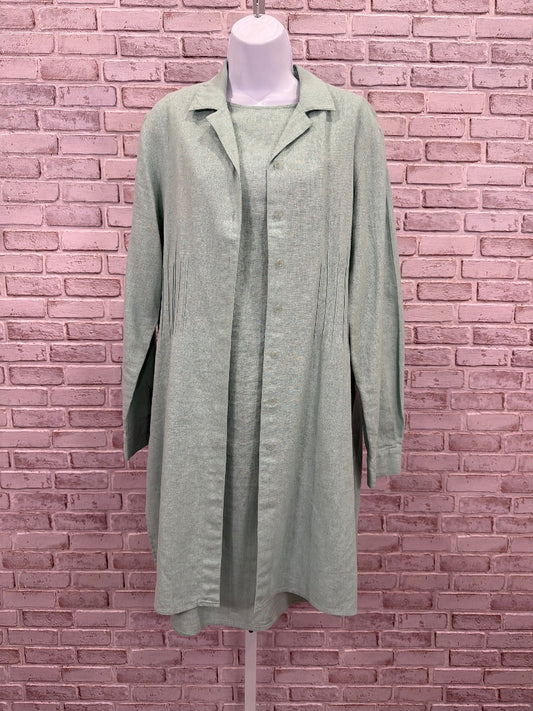 Coldwater Creek Dress and cardigan, Seafoam green, Medium, Used - Good