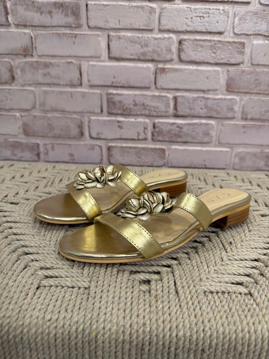 Cyn Sandals, Gold, 35, Used - Good