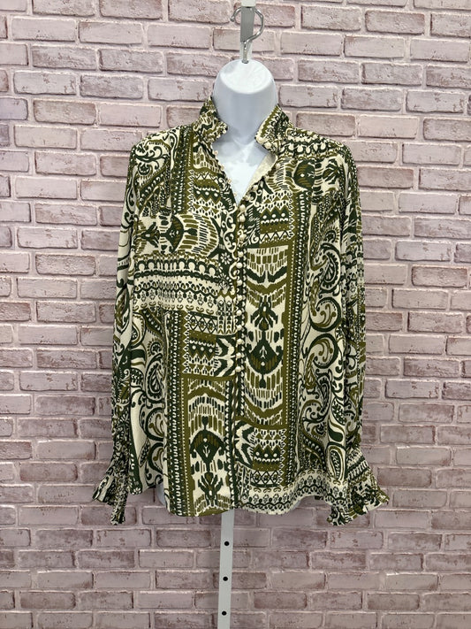BTFBM Shirt, Green multi, Small, Used - Good