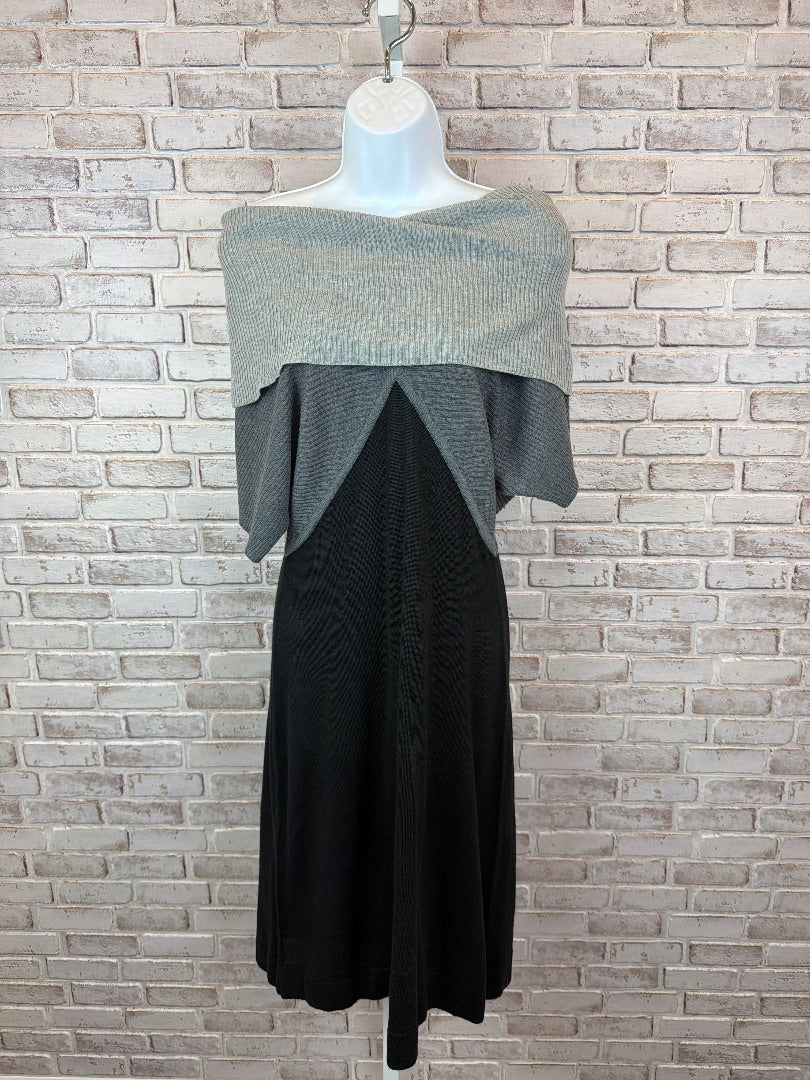 Connected apparel Dress, grey/black, Large, Used - Good