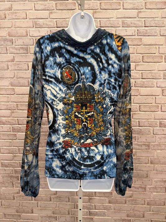 Alberto Makali Shirt, blue multi, XL, Used - Good