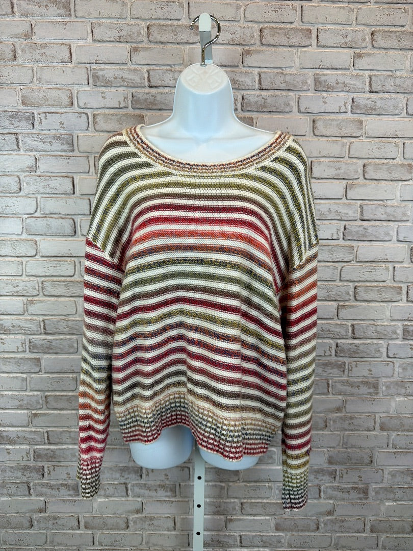 Ces Femme Sweater, Multi stripes, Medium, Used - Good