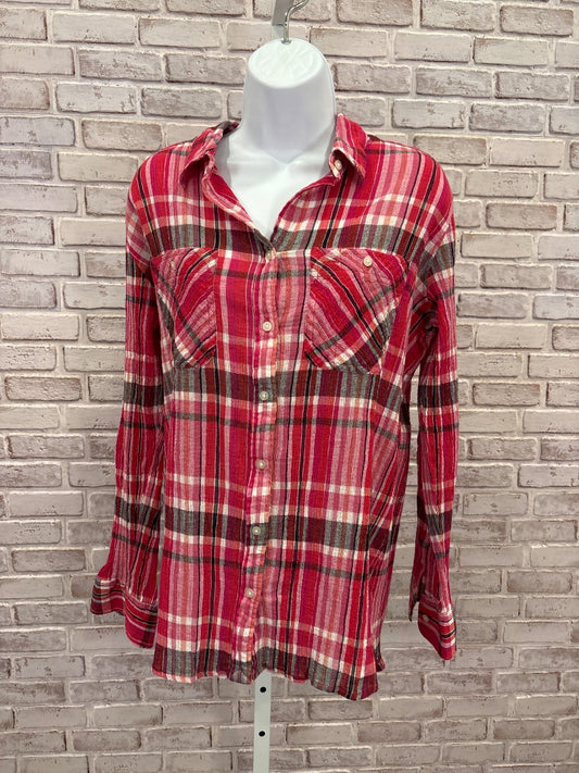 Ralph Lauren Shirt, Pink plaid, XL, Used - Good