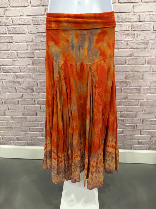 Solitaire Skirt, Orange tie dye, Small, Used - Good