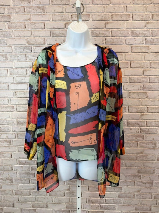 Various Matching Clothing Set – Various Matching Tank & Blouse Set, Multi, One Size, Used - Good