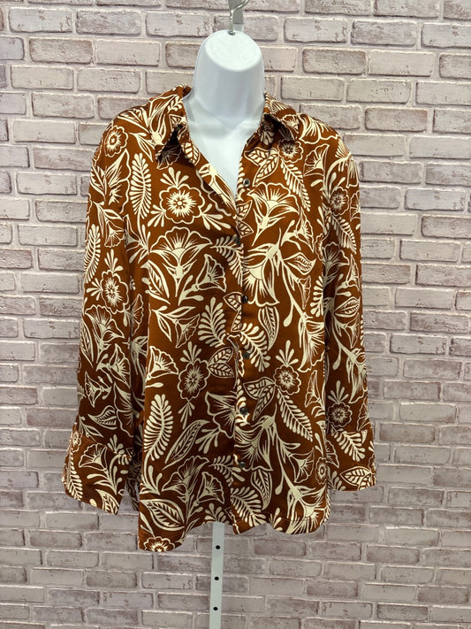 Latino heritage month Shirt, Brown multi, Medium, Used - Good