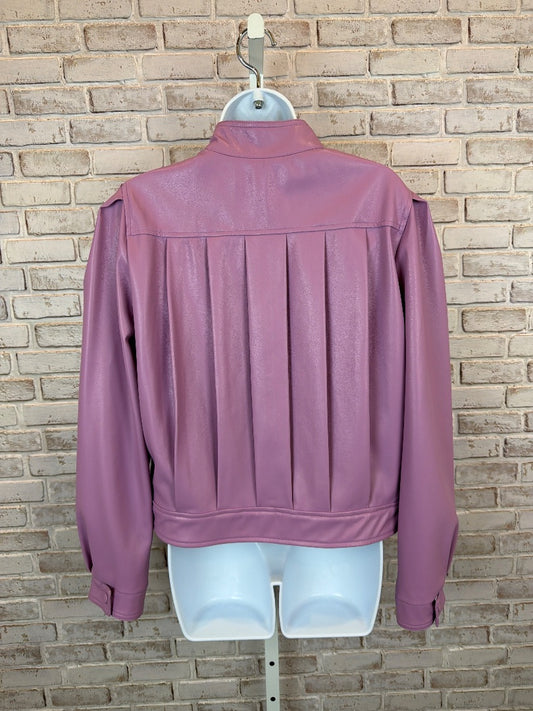 Fate Faux Leather Jacket, Lavender, Medium, Used - Excellent
