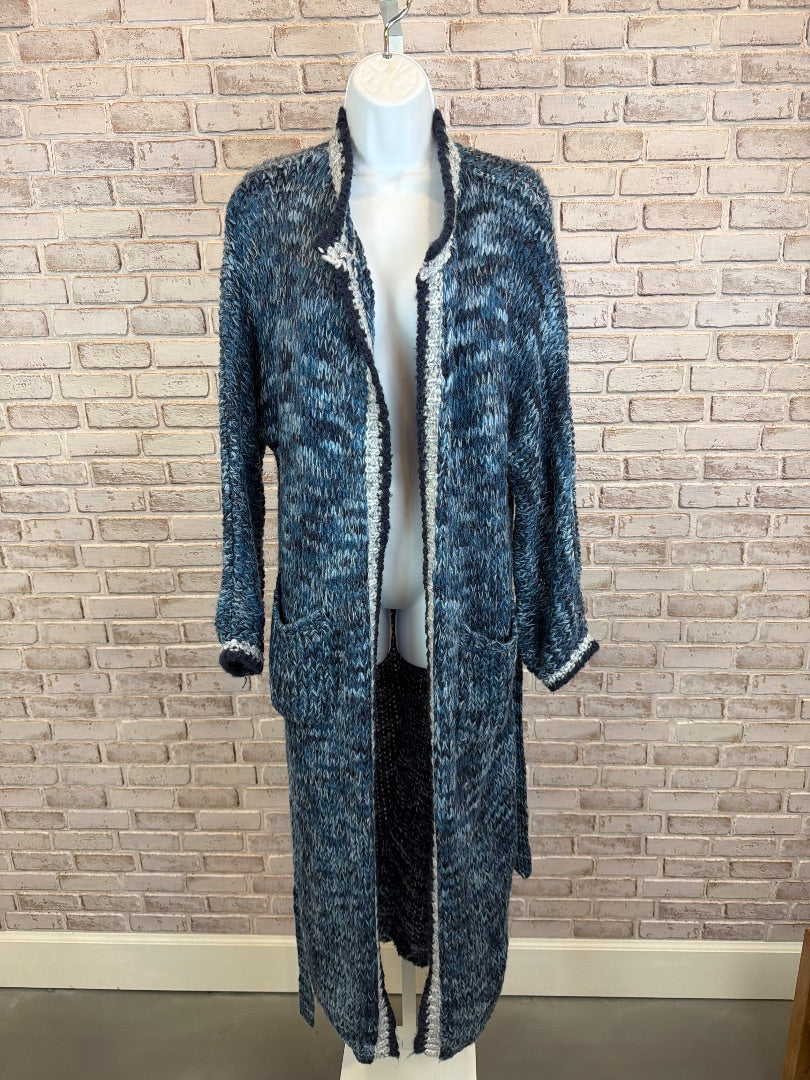 John & Jenn Sweater Cardigan, Blue multi, Small, Used - Good