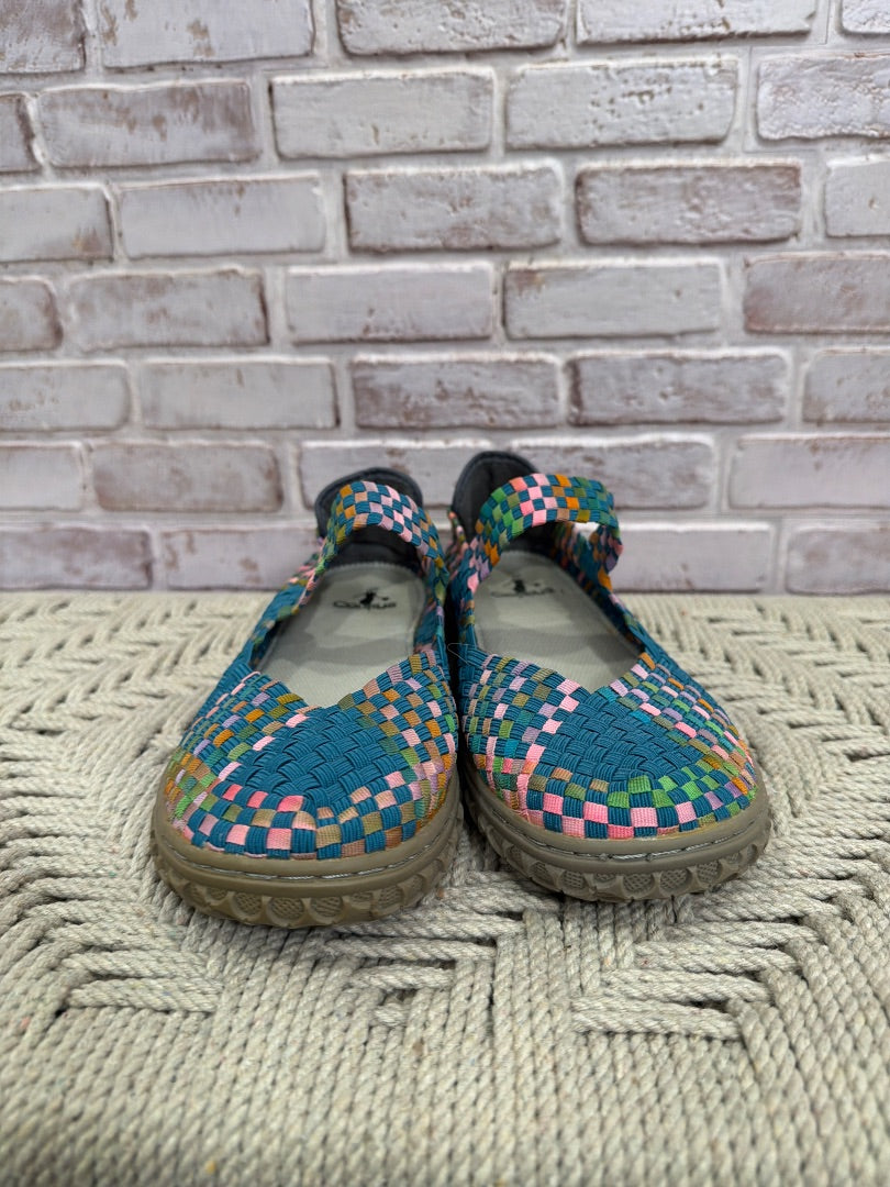 Corkys Flats, teal multi, 10, Used - Good