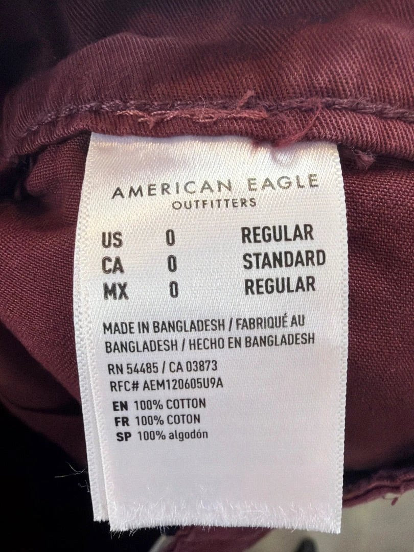 American Eagle Bottom - Skirt – American Eagle Pleated Mini Skirt, Maroon, 0, Used - Excellent