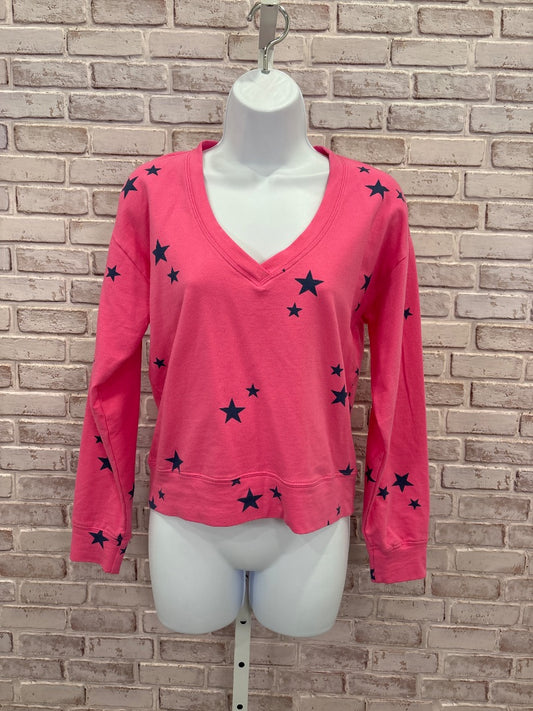 Bobbi Sweater, Pink/blue stars, XS, Used - Good