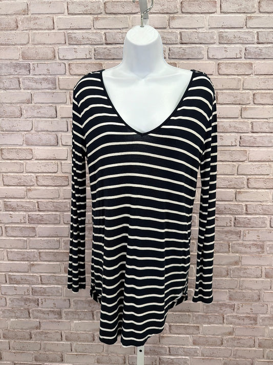 GAP Shirt, navy/white stripes, Medium, Used - Good