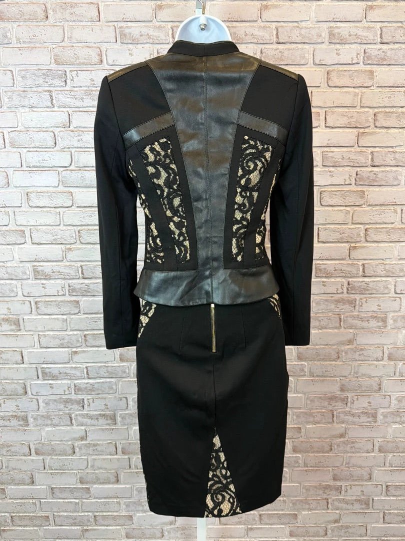 Bebe Matching Set – Black/Nude, Size S – New With Tags Condition