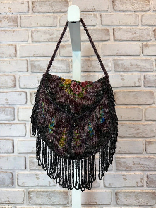 Various Bag - Other – Various Vintage/Antique Micro Beaded Pochette Bag circa 1915–1922, Purple multi, One Size, Used - Fair [Live 2.15]