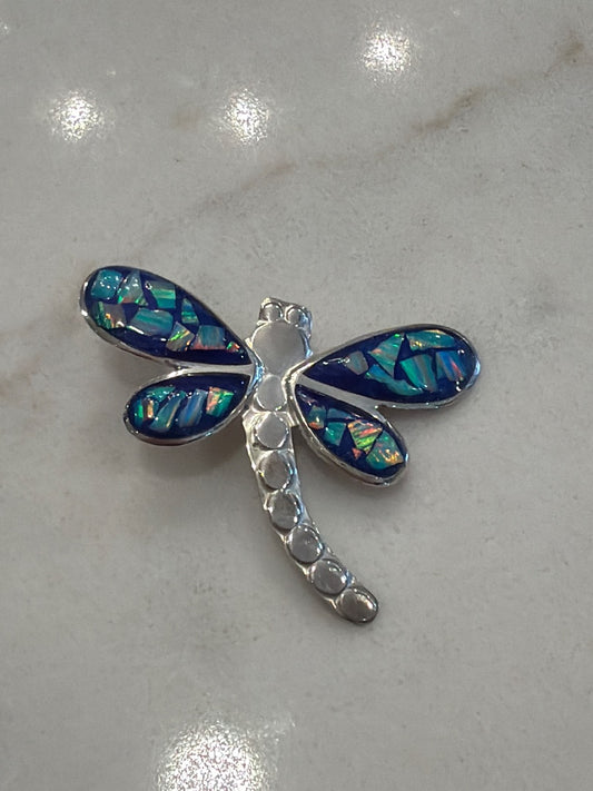 Various Dragonfly Charm, Blue/silver, One Size, Used - Good