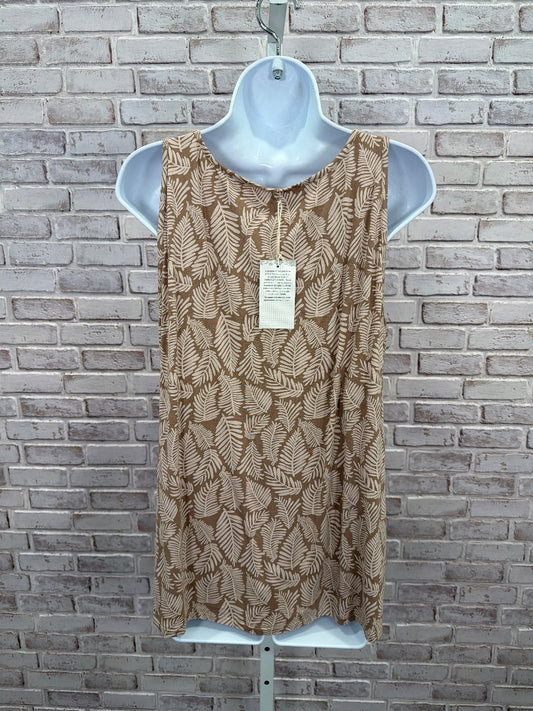 Grace & Lace Tank, tan multi, Large, New With Tags