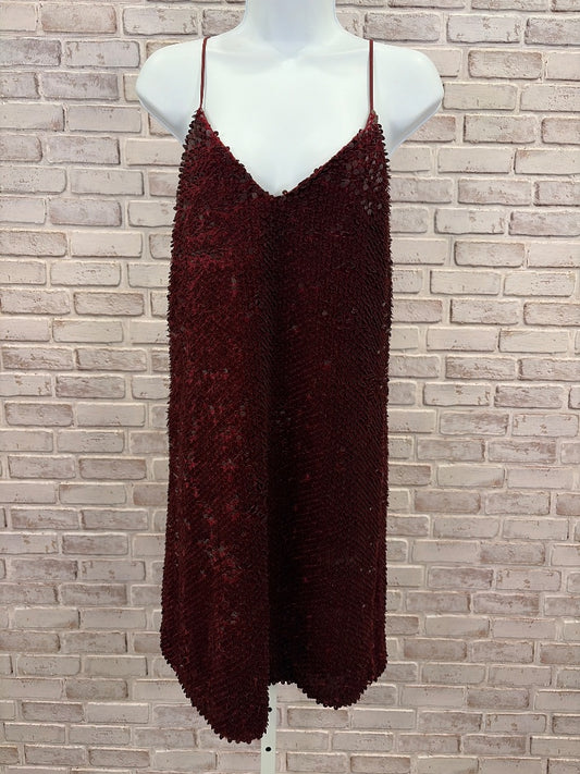 Kendall & Kylie Dress, Maroon sequin, Small, Used - Good