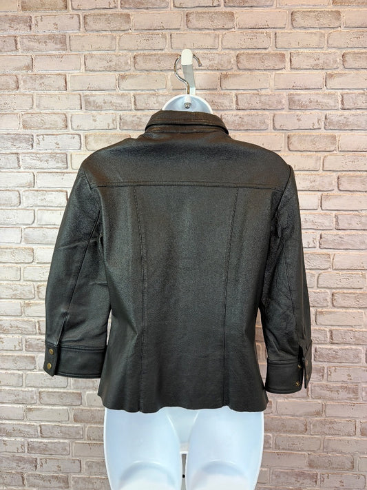 Newport News Leather Jacket, Black, 6, Used - Excellent